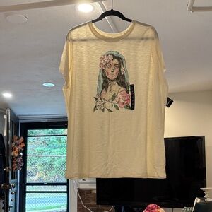 Torrid Cream Floral Graphic Tee